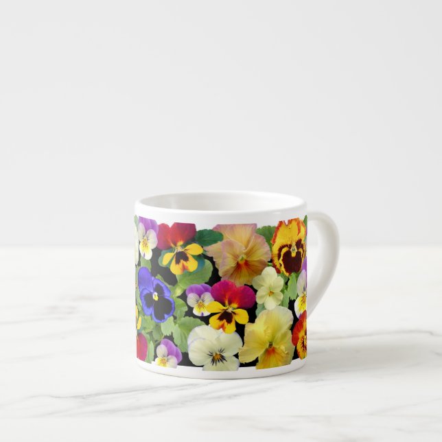 Pansy Patchwork Two-Tone Coffee Mugg Espressomugg (Framsida höger)