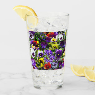 Pansy Photo Collage: Kaleidoscope of Blommigt Beau Glaskopp