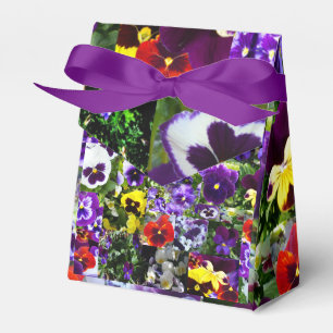 Pansy Photo Collage: Kaleidoscope of Blommigt Beau Presentaskar