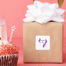 Pansy Sticker Fyrkantigt Klistermärke