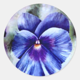 Pansy Stickers Runt Klistermärke