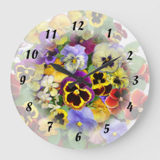 Pansy Time ~ Clock Stor Klocka