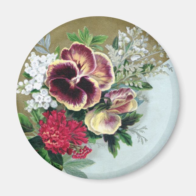 Pansy Tussie-Mussie Magnet (Framsidan)