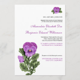 Pansy Vår Blommigt Formal bröllopsinbjudan Inbjudningar