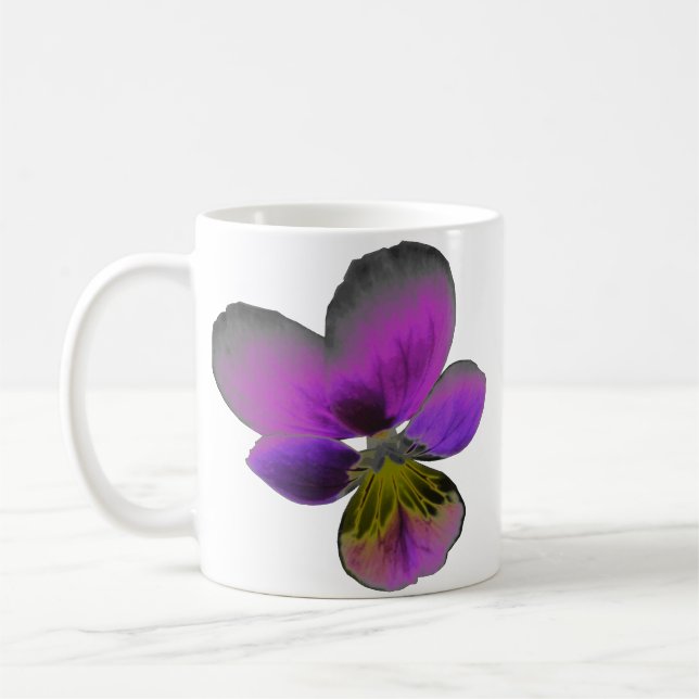 Pansy Vild Mörk Lila Mugg (Vänster)