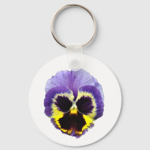 Pansyblomma Keychain Nyckelring