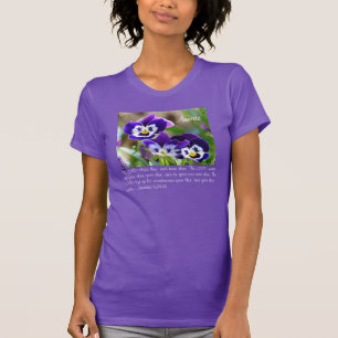 Pansyblomma & ScriptureanpassadeT-tröja T Shirt