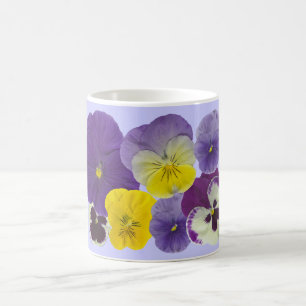 pansyblommor kaffemugg