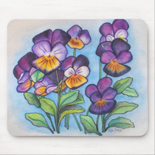 Pansyen vänder mot mousepad musmatta