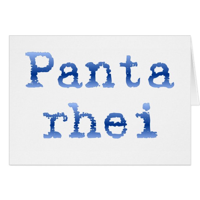 Panta rhei "Allt flödar" Hälsningskort (Framsidan Horizontal)