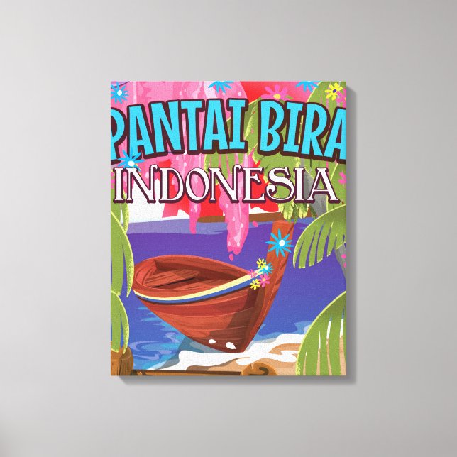 Pantai Bira Indonesien reseaffiche Canvastryck (Framsida)