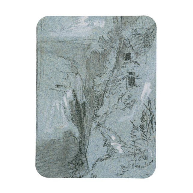 Pantalica, från "Views of Sicily (chalk & gouache) Magnet (Vertikal)