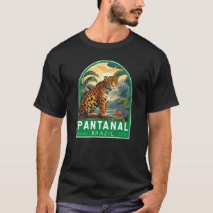 Pantanal BrazJaguar Travel Art Vintage T Shirt