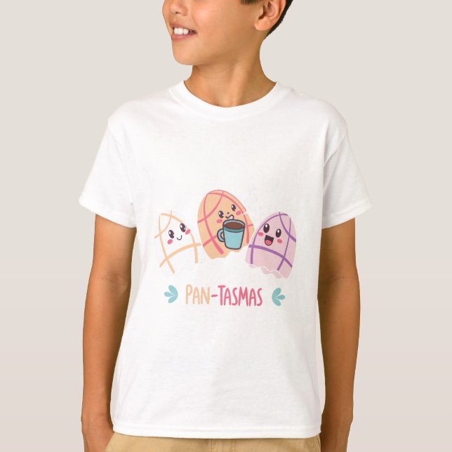 Pantasmas Cute Ghost Bread Halloween Kids T-Shirt (Framsida)
