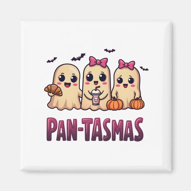 Pantasmas Funny Ghost Groovy Retro Halloween Magnet (Framsidan)