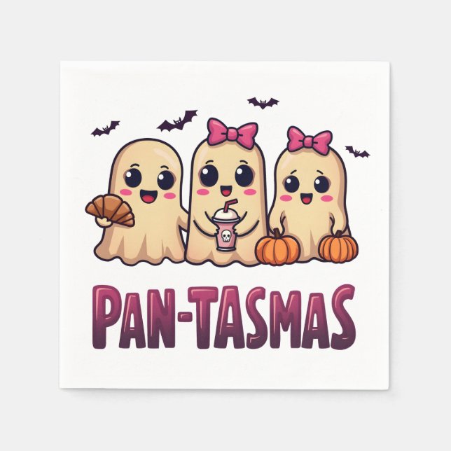 Pantasmas Funny Ghost Groovy Retro Halloween Pappersservett (Framsidan)