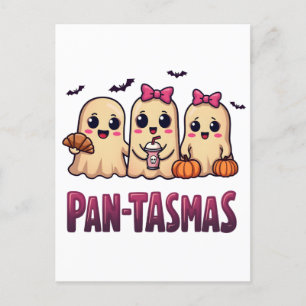 Pantasmas Funny Ghost Groovy Retro Halloween Vykort