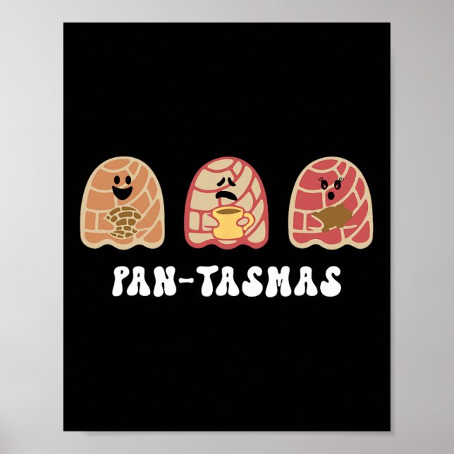 Pantasmas Funny Mexican Conchas Spooky Ghost Pan Poster (Framsidan)