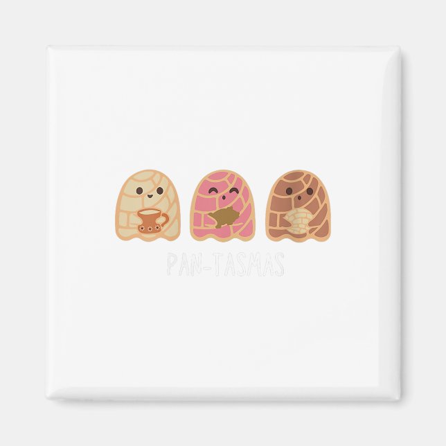 Pantasmas Ghost Funny Spooky Conchas Mexican Ghost Magnet (Framsidan)