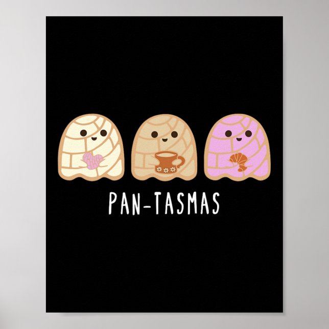 Pantasmas Ghost Funny Spooky Conchas Mexican Ghost Poster (Framsidan)