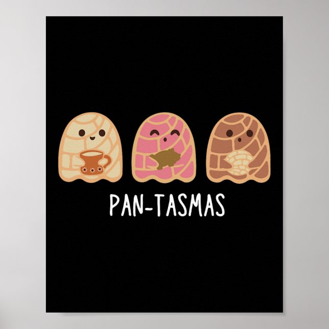 Pantasmas Ghost Funny Spooky Conchas Mexican Ghost Poster (Framsidan)