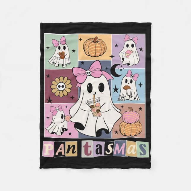 Pantasmas Mexican Halloween Ghost Spooky Conchas C Fleecefilt (Framsidan)