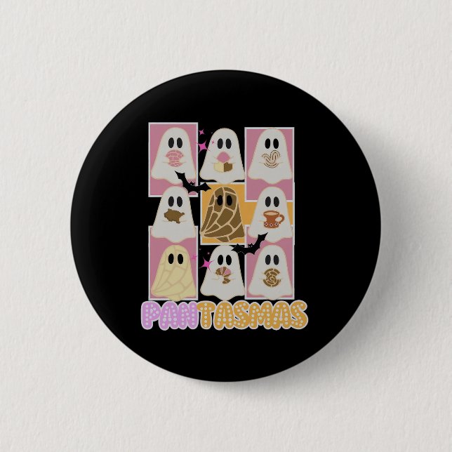 Pantasmas Pan Dulce Ghost Spain Mexican Hallowee Knapp (Framsida)