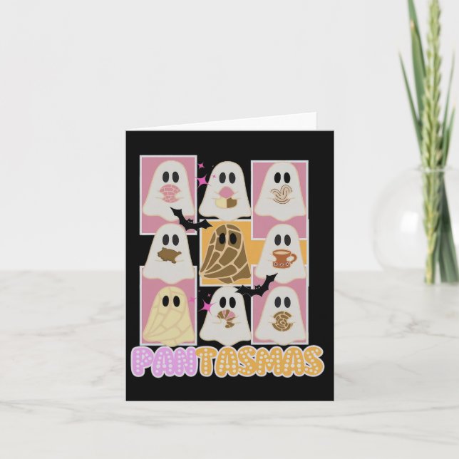 Pantasmas Pan Dulce Ghost Spain Mexican Hallowee Kort (Framsida)