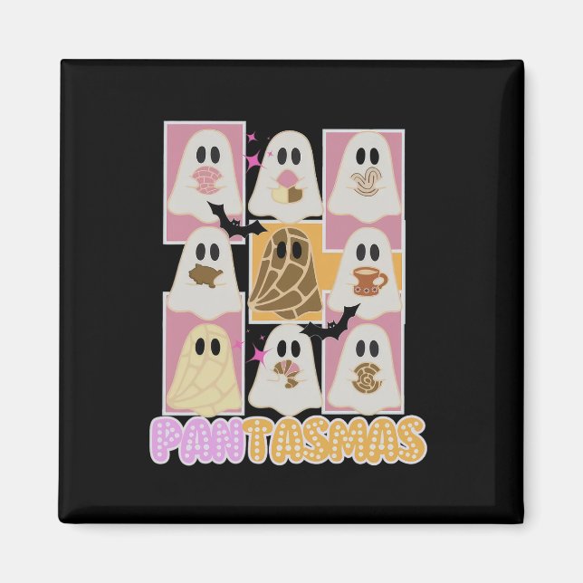 Pantasmas Pan Dulce Ghost Spain Mexican Hallowee Magnet (Framsidan)