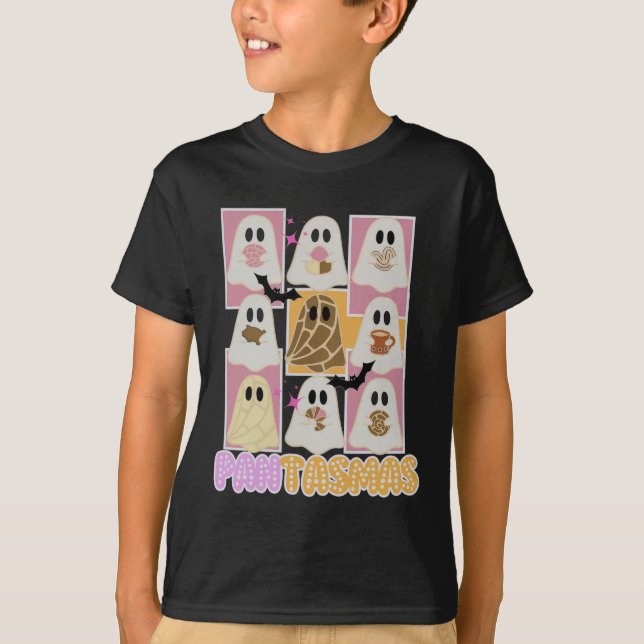 Pantasmas Pan Dulce Ghost Spain Mexican Hallowee T Shirt (Framsida)
