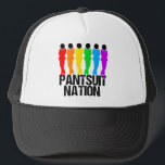 Pantdräkt Nation Rainbow Women Keps<br><div class="desc">En rad starka kvinnor i regnbåge färg med rött,  orange,  gult,  grönt,  blått och lila som står på ord Pantdräktighetsnation. Jag står fortfarande med Hillary och allt som den demokratiska plattformen representerar. Var stolta över jämlikhet och framsteg med den feministiska skjortan från fantastisk!</div>