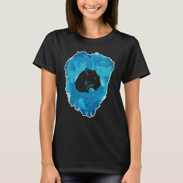 Panter i ett isblock för skönhet t shirt (Framsida)