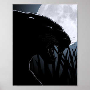 Panter och måne poster