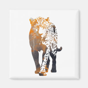Panter Vilda Djur Natur Illustration Silhuett Magnet