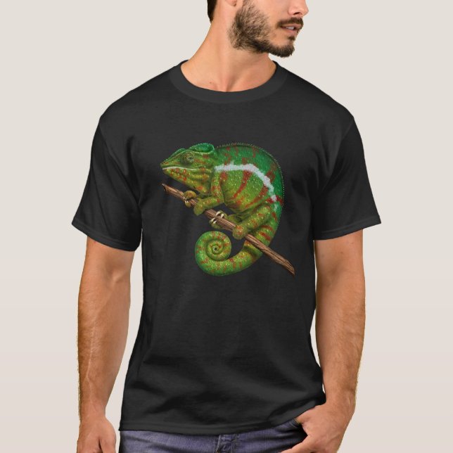 PanterkameleontDigital målning T-shirt (Framsida)