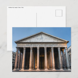 Pantheon helgedomstemplet vid gryning - Rom, Itali Vykort