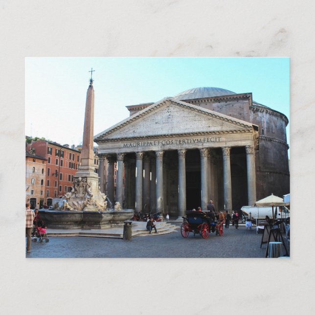Pantheon i Rom, Italien Vykort (Framsida)