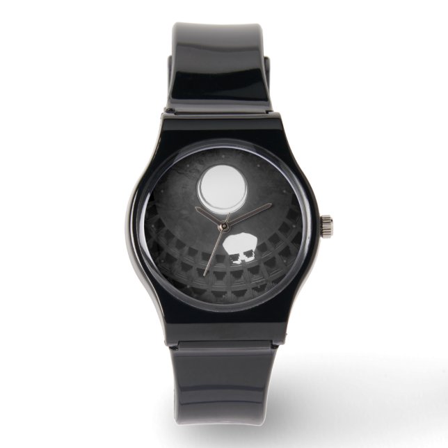 Pantheon Light Skull Rom Italien Black and White Armbandsur (Framsida)