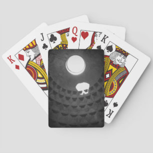 Pantheon Light Skull Rom Italien Black and White Casinokort