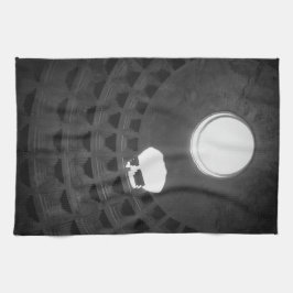Pantheon Light Skull Rom Italien Black and White Kökshandduk