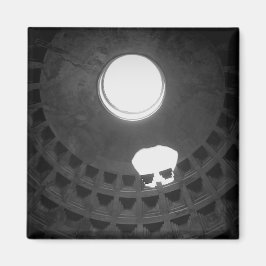 Pantheon Light Skull Rom Italien Black and White Magnet