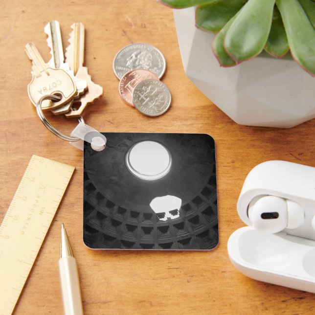 Pantheon Light Skull Rom-Italien med handskrift Nyckelring (Skrivbord)