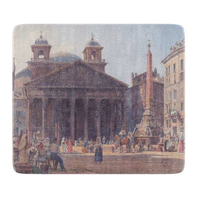 Pantheon och Piazza della Rotonda i Rom, Italien (Framsidan)