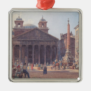 Pantheon och Piazza della Rotonda i Rom, Italien Julgransprydnad Metall