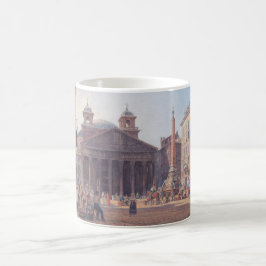 Pantheon och Piazza della Rotonda i Rom, Italien Kaffemugg