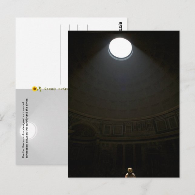 Pantheon Oculus, Rom, Italien - Vykort (Fram/baksida)