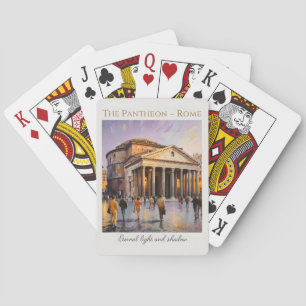 Pantheon Rom Italien Akvarell Vintage Resa Casinokort