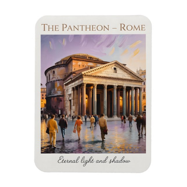 Pantheon Rom Italien Akvarell Vintage Resa Magnet (Vertikal)