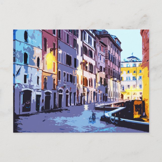 Pantheon Rom Italien Street View Vykort (Framsida)