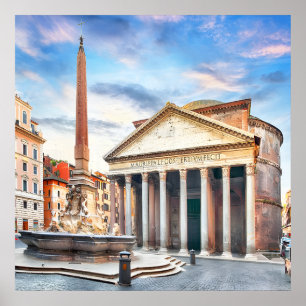 Pantheon Rom Italien Vintage Europa Resa Poster